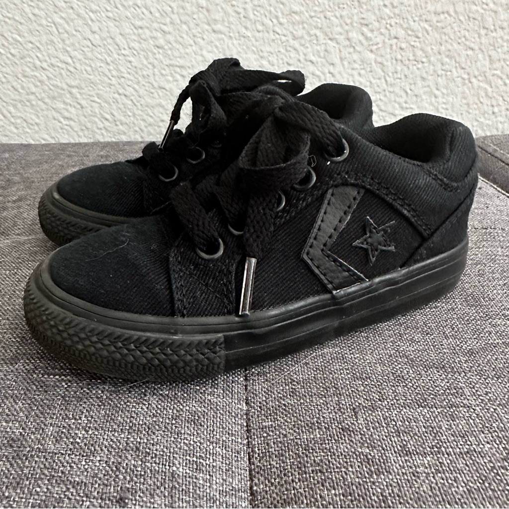 Black Toddler Boys Converse Allstar Shoes Size 7
